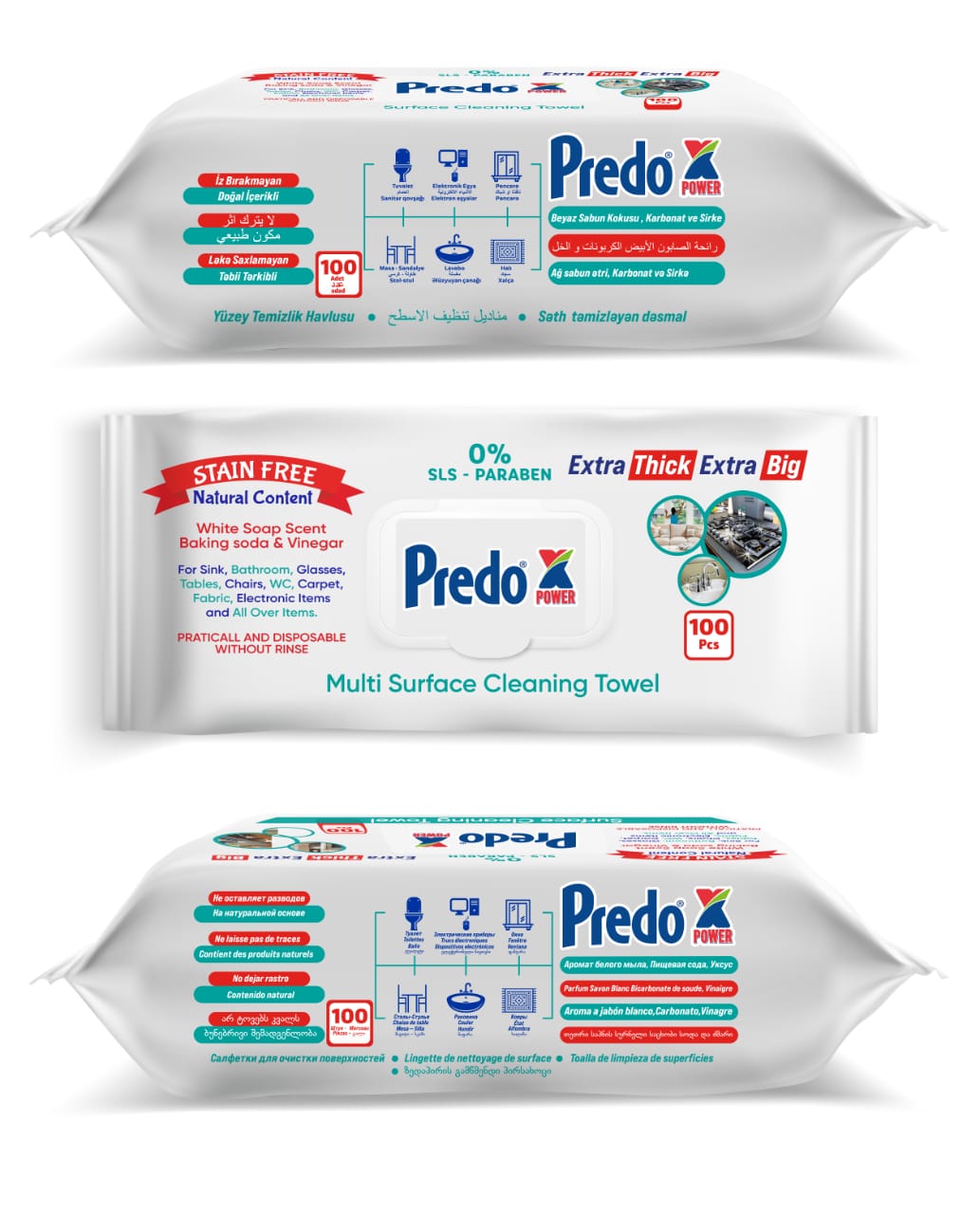 مناديل العائلة 100 قطعة